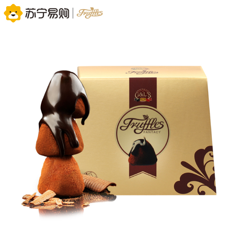 [苏宁超市] 德菲丝(Truffles) 松露形代可可脂巧克力 经典香醇型 100g 比利时进口