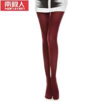 南极人 防勾丝加档80D天鹅绒糖果连裤袜彩色连裤袜 酒红