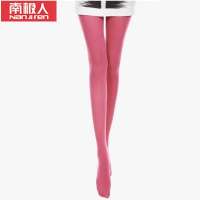 南极人 防勾丝加档80D天鹅绒糖果连裤袜彩色连裤袜 西瓜红
