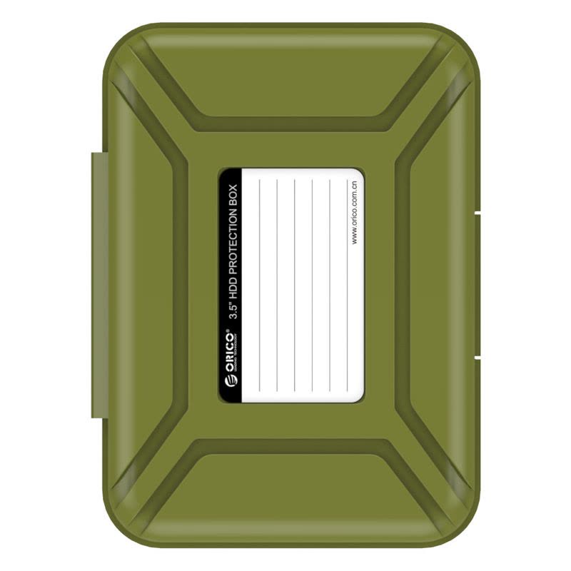 奥睿科(ORICO)PHX35 3.5英寸移动硬盘包/保护盒/收纳盒 多功能收纳包 减少静电/防潮/防震 绿色 PU材质图片