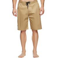 七匹狼男士纯色系带全棉净色沙滩裤 中裤