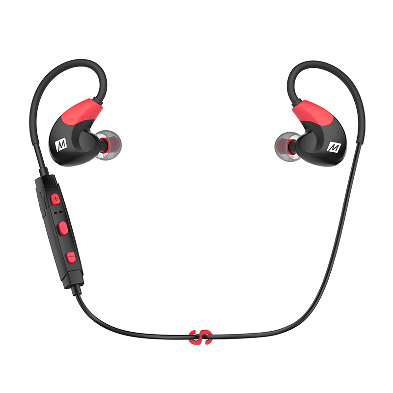 MEEaudio X7 立体声无线运动蓝牙耳机手机音乐线控通话跑步防水耐汗重低音耳塞小米华为苹果通用 红色