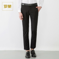 Romon/罗蒙男士休闲裤高腰修身直筒九分裤直筒休闲春季#1K66457