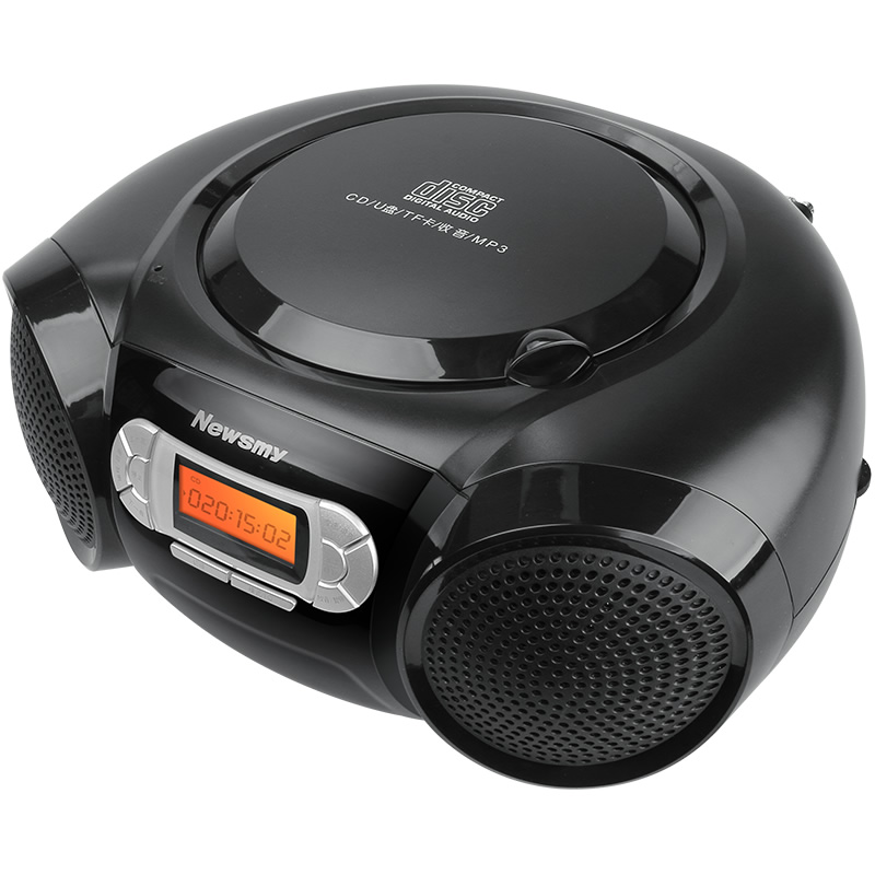 纽曼(newsmy)CD-H180 黑色CD机便携智能CD复读学习机 FM收音机音箱 音响 胎教机录音机 TF卡U盘插
