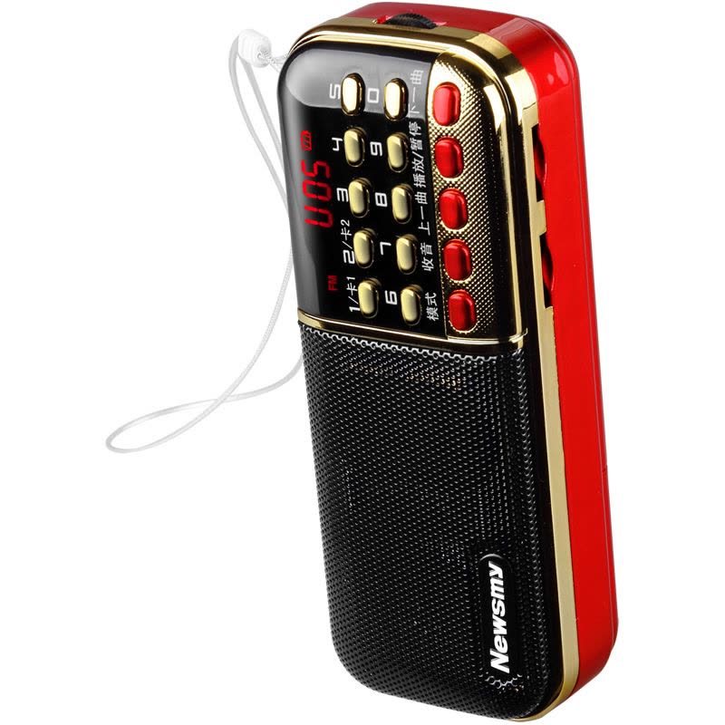 纽曼(Newsmy)L57双电双插卡收音机 音响 音箱 MP3外响播放器 老年人迷你插卡小手提便携式音响随身听 红色图片