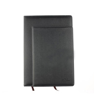 鑫都软皮缝边商务记事本 XD-100K01 黑色 100k100页