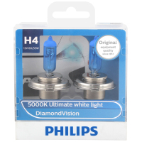 飞利浦(Philips) 汽车升级灯泡/蓝钻之光H4 2支装 色温5000K