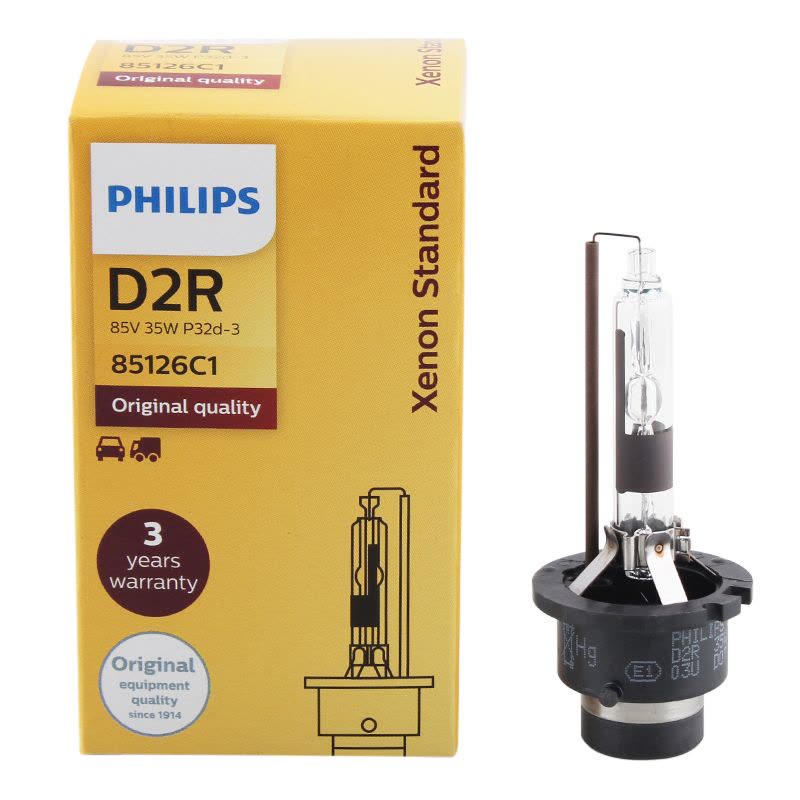 飞利浦(PHILIPS)汽车灯泡/HID氙气灯头/D2R 单支装 35W 4200K图片