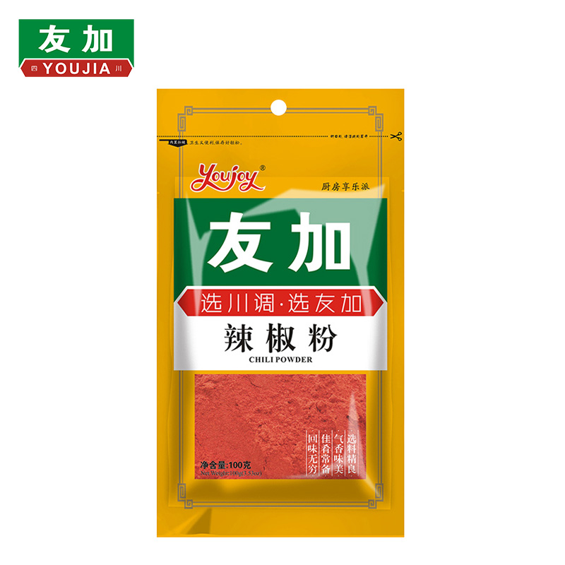 友加辣椒粉100g四川辣椒粉调味品调味料友加食品辣椒酱辣椒油配料袋调味品调味料胡椒花椒粉高清大图