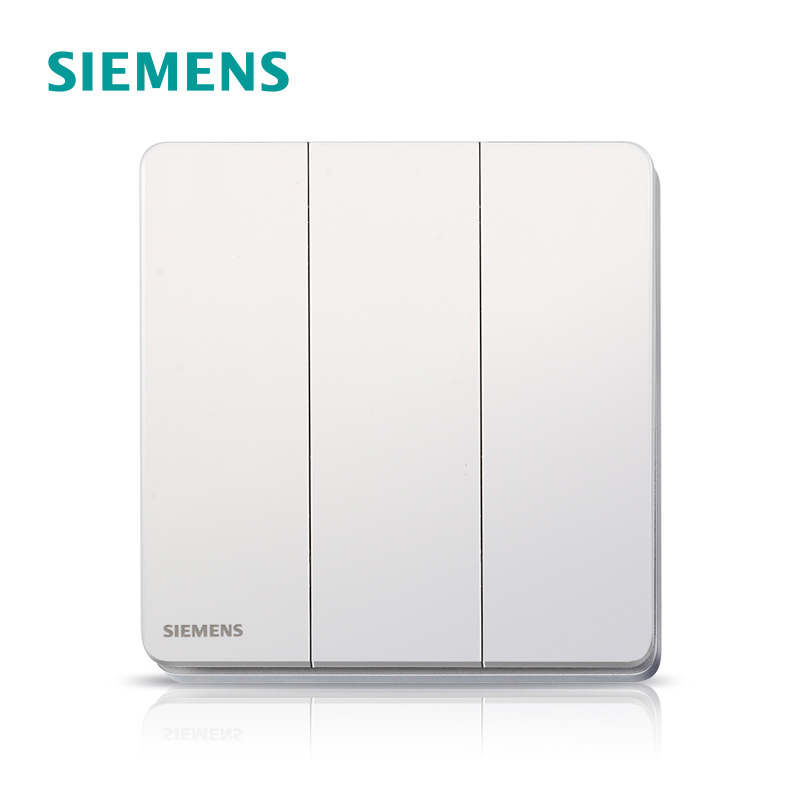 西门子(SIEMENS)开关插座 睿致钛银系列三开单控5TA81323NC02