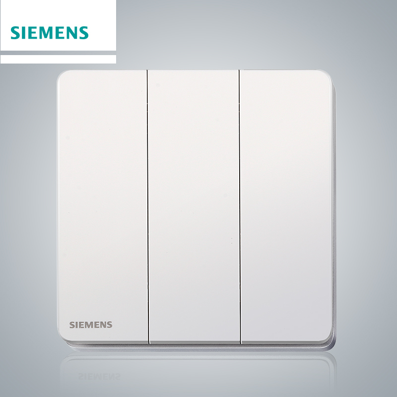 西门子(SIEMENS)开关插座 睿致钛银系列三开单控5TA81323NC02