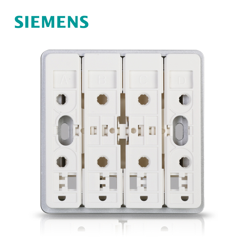 西门子(SIEMENS)开关插座 睿致钛银系列四开单控5TA81423NC02