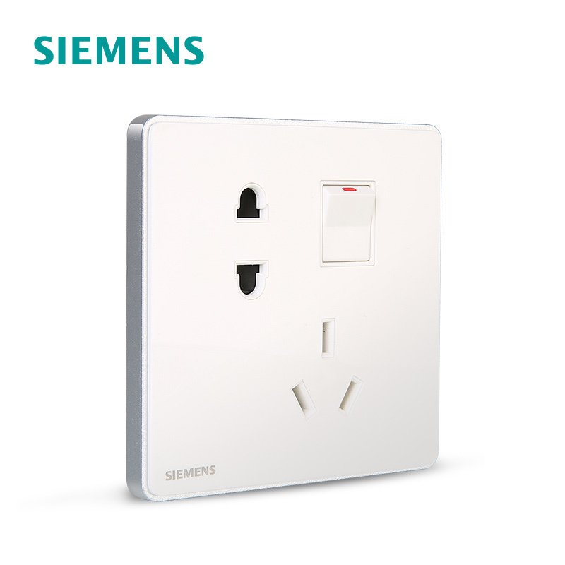 西门子(SIEMENS)开关插座 睿致钛银系列一开10A五孔电源插座5UB81843NC02