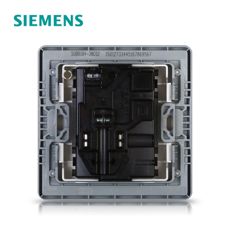 西门子(SIEMENS)开关插座 睿致钛银系列一开10A五孔电源插座5UB81843NC02图片