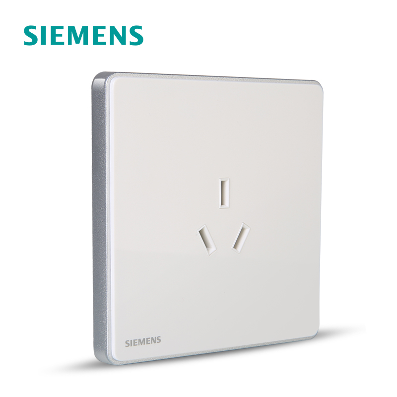 西门子(SIEMENS)开关插座 睿致钛银系列10A三孔电源插座UB81133NC02