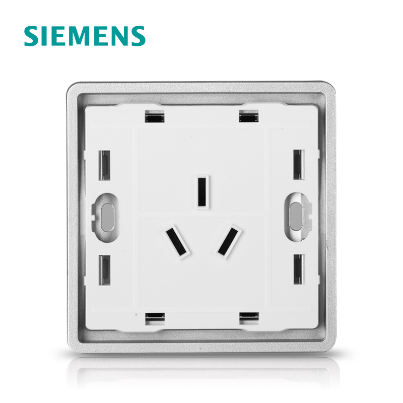 西门子(SIEMENS)开关插座 睿致钛银系列10A三孔电源插座UB81133NC02