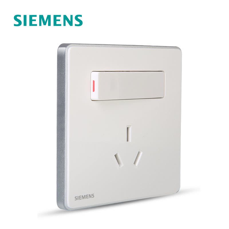 西门子(SIEMENS)开关插座 睿致钛银系列一开10A三孔插座5UB81933NC02图片