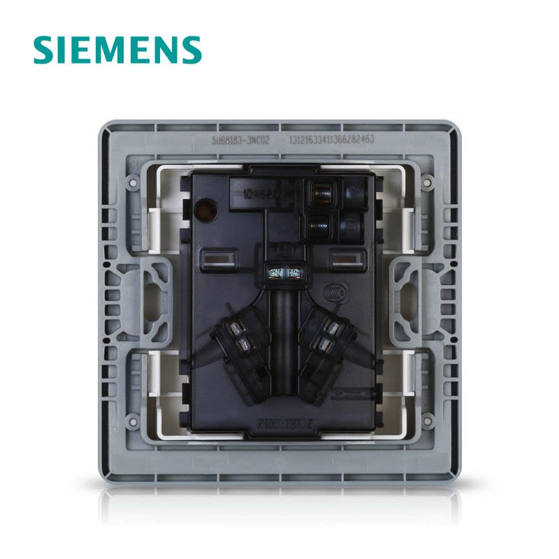 西门子(SIEMENS)开关插座 睿致钛银系列一开10A三孔插座5UB81933NC02图片