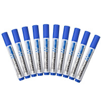 齐心（COMIX）WB705 可加墨白板笔 匹配墨水M705 10支/盒 蓝色