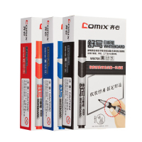 齐心（COMIX）WB708 舒写白板笔 2.0mm 10支/盒 蓝色