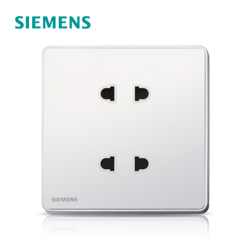 西门子（SIEMENS）开关插座 睿致钛银系列四孔插座5UB81123NC02