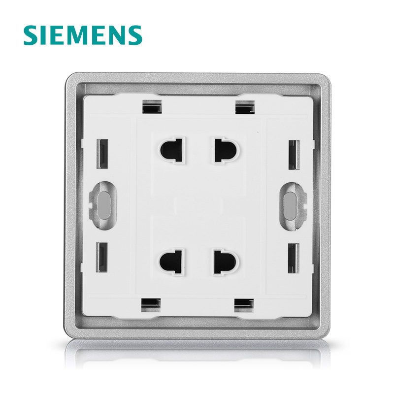 西门子（SIEMENS）开关插座 睿致钛银系列四孔插座5UB81123NC02