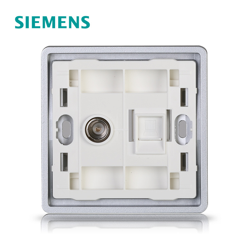 西门子(SIEMENS)开关插座 睿致钛银系列电脑+电视插座5UH81353NC02