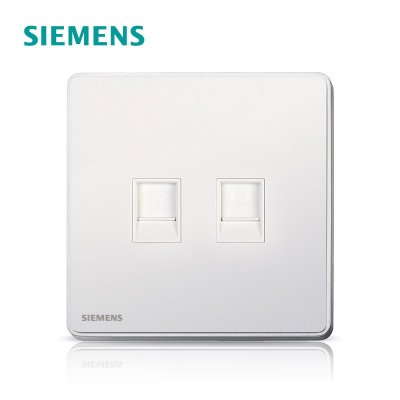 西门子(SIEMENS)开关插座 睿致钛银系列电脑+电话插座5UH81633NC02