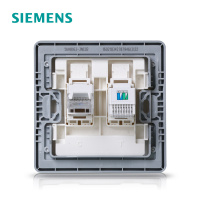 西门子(SIEMENS)开关插座 睿致钛银系列电脑+电话插座5UH81633NC02