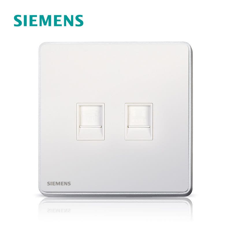 西门子(SIEMENS)开关插座 睿致钛银系列电脑+电话插座5UH81633NC02图片