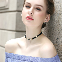 暖色choker项圈项链 采用施华洛世奇元素水晶颈链挂坠脖子链吊坠