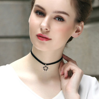 暖色choker颈链项圈 奥地利水晶脖子链巴洛克星星短项链生日礼物