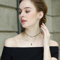 暖色choker颈链项圈 原宿项链女时尚挂坠采用施华洛世奇元素水晶