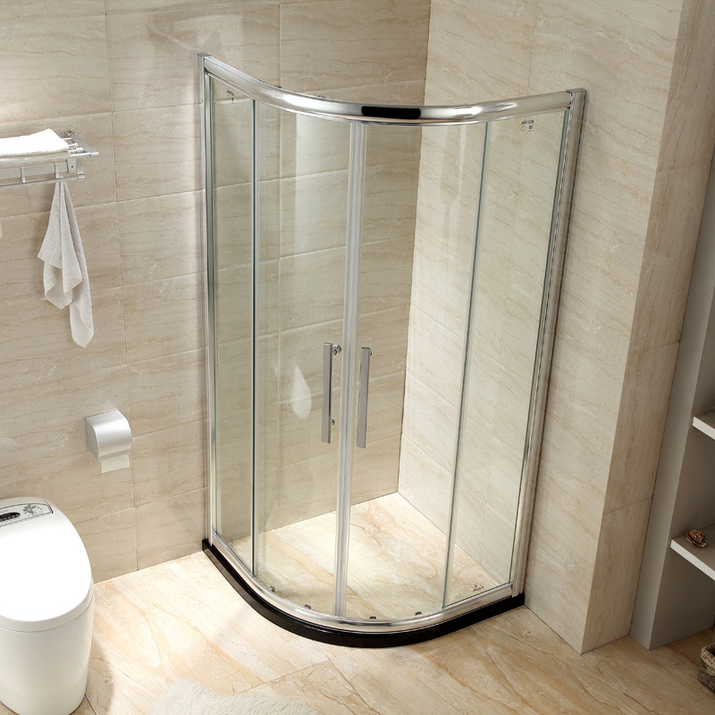 箭牌卫浴（ARROW） 太空铝整体淋浴房弧扇形钢化玻璃浴室简易淋浴房整体淋浴房高清大图