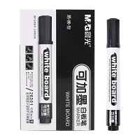 晨光(M&G) 可加墨白板笔单头 AWM26301 10支/盒 黑色