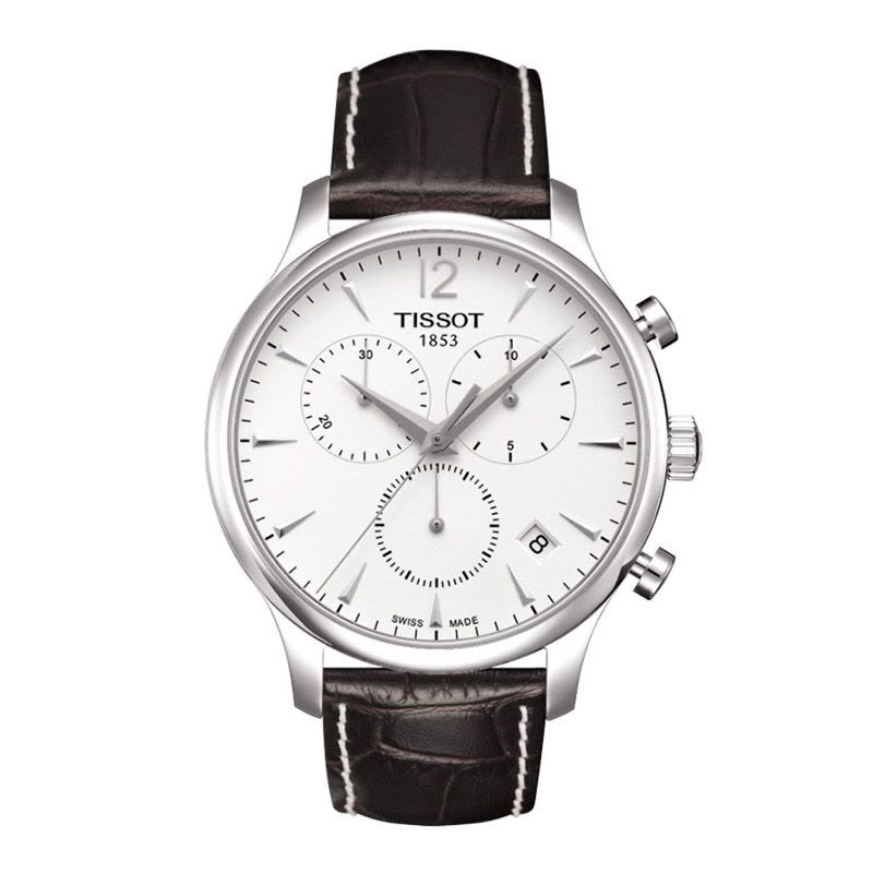 天梭TISSOT-俊雅系列 T063.617.16.037.00 石英男表 白色表盘图片