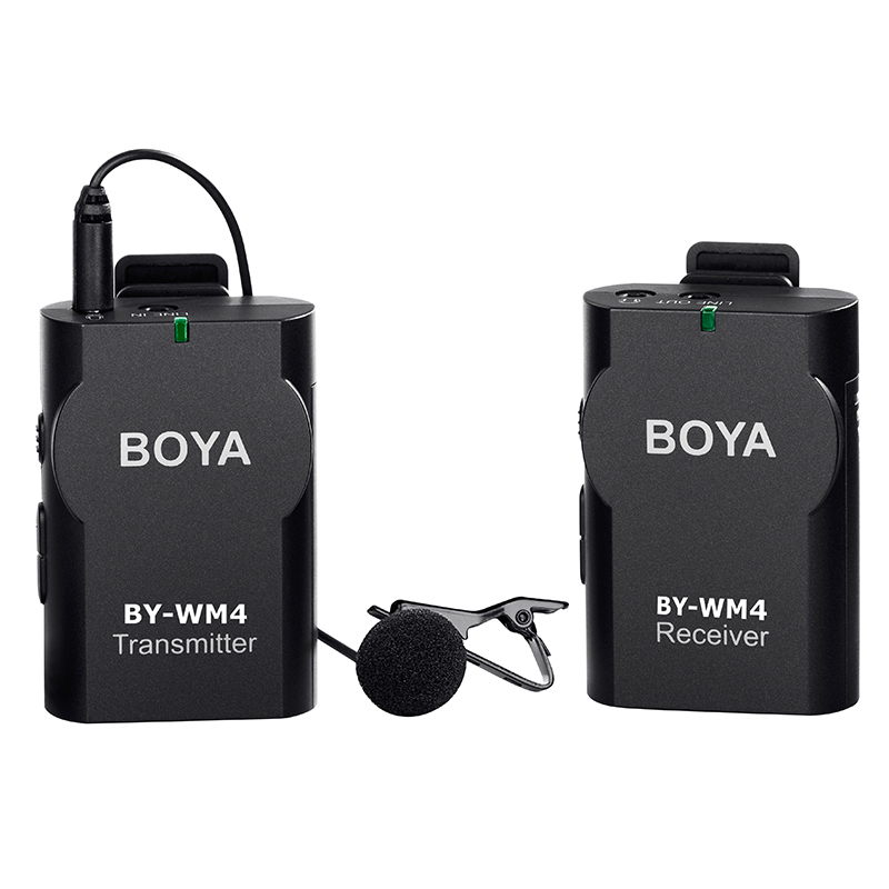 博雅BOYA BY-WM4单反录音 手机直播无线采访录音麦克风 电容式领夹小蜜蜂