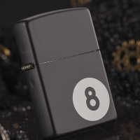 zippo打火机正版正品ZP-28432哑漆8号球 男士纯铜专柜之宝打火机