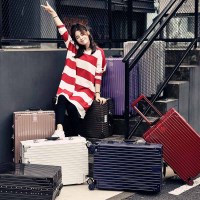 璐思迪拉杆箱万向轮旅行箱女26 29寸复古皮把手