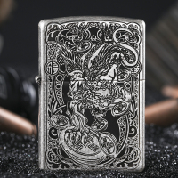 ZIPPO专柜正品男士打火机 121FBMP-招财麒麟 芝宝防风打火机