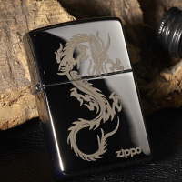 zippo防风打火机正版之宝 150MP黑冰龙-PVD浸染 正品防风打火机