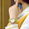 雷诺(RARONE)手表追梦系列机械女表白面玫钉红色皮带 8670108