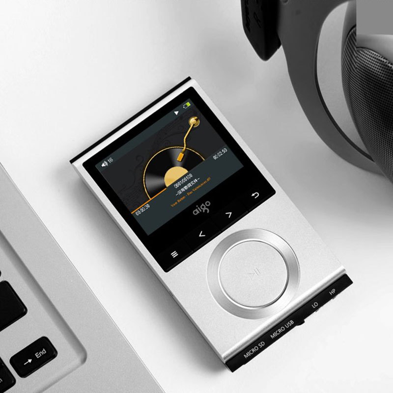 爱国者(aigo)M5 发烧DSD无损mp3音乐HIFI播放器插卡迷你有屏随身听16G 银色