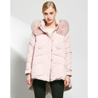 AIMISS/爱美斯2017冬装新款羽绒服女时尚大气修身大毛领外套女A168075