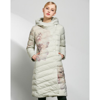 AIMISS/爱美斯2017冬装新款印花修身显瘦时尚简约大气羽绒服女A168087