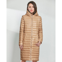 AIMISS/爱美斯2017女装时尚修身新款轻薄中长款羽绒服女A168105