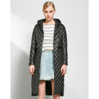 AIMISS/爱美斯2017冬装新款简约时尚修身显瘦中长款羽绒服女外套A168133