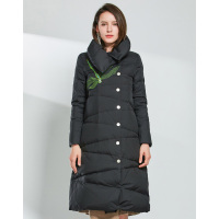 AIMISS/爱美斯2017新款时尚大气修身显瘦羽绒服女中长款外套女A168152