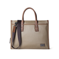 骆驼动感Camel Active124019-168961202男士手提包帆布包配皮单肩包斜挎包公文包商务复古风