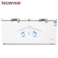lecon/乐创洋博 598升卧式冷柜 单温双门小冰柜冷冻柜冷藏柜商用家用冰柜 中小商场专用 低能耗